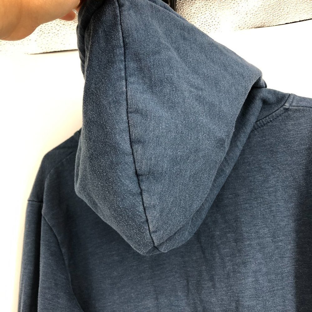 Tentree Blue and white Pullover Long Sleeve Graphic Logo Hoodie size LG - Picture 14 of 16